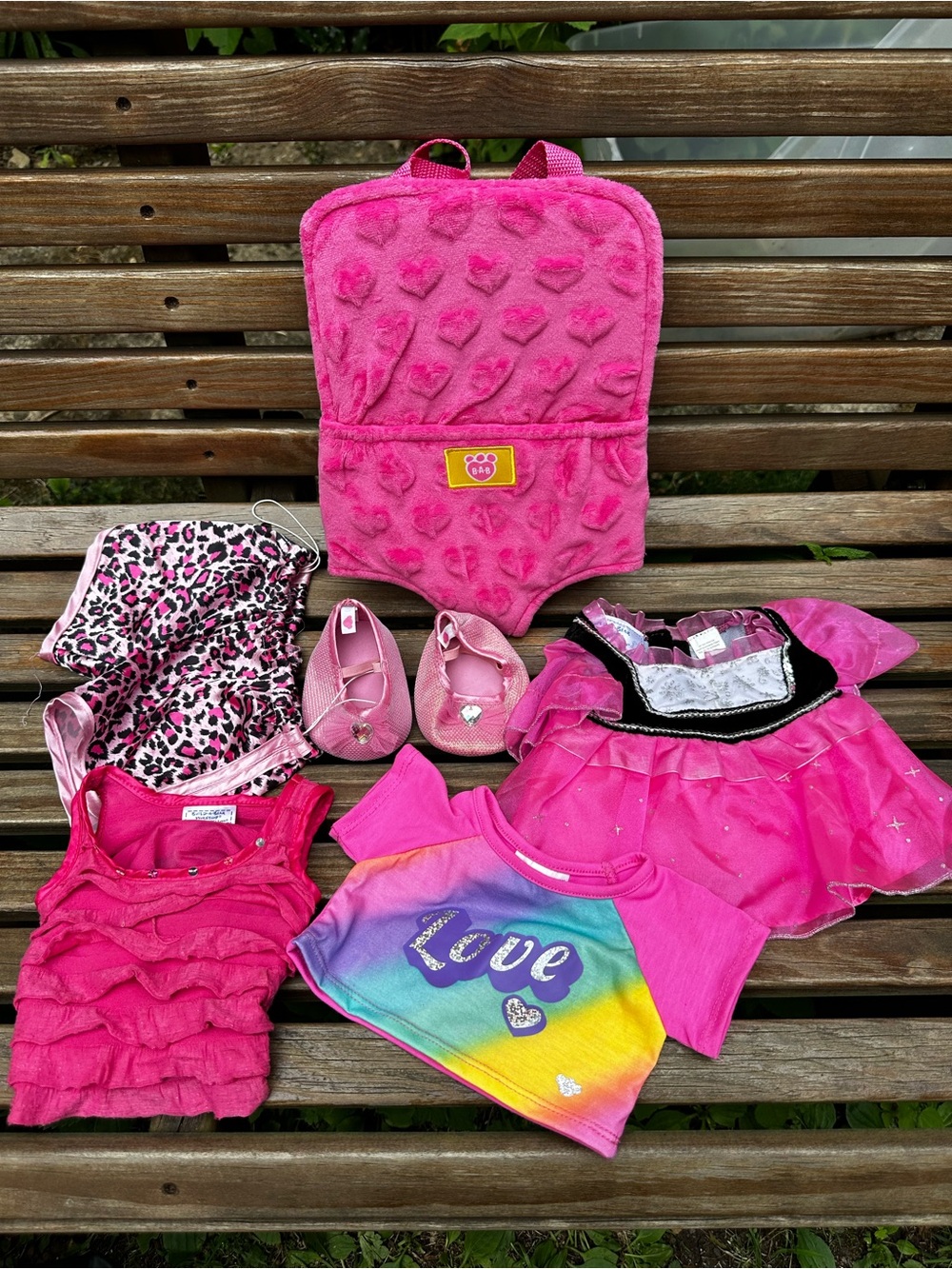 Build a Bear Backpack and Pink Clothing for Doll